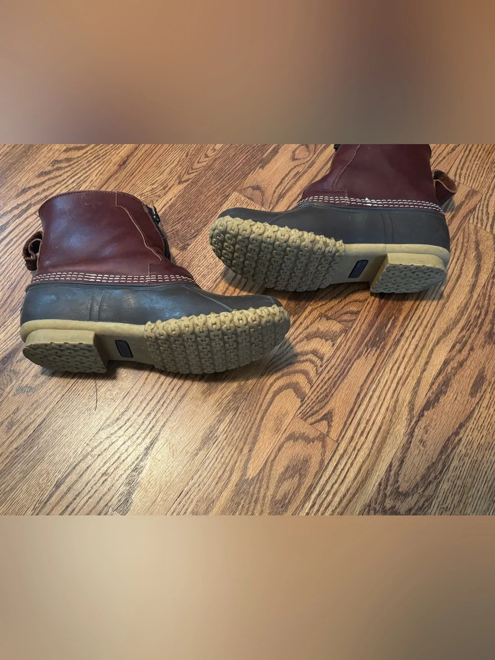 L.L. Bean Two-Tone Brown and Black Men’s Rain & Snow Boots 8